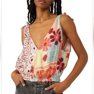 💐Free People Tied to You sleeveless boho blouse
